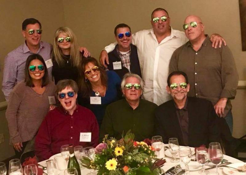 Can you guess what was in the swag bags for the OCHMRA banquet? Our tablemates included in back ( l-r) Bob and Alana Keeley, Sussex County Councilman Rob Arlett, Touch of Italy boss Bob Ciprietti and Bulldog from Ocean 98's Rude Awakening Show. In the front are Lorna Arlett (Rob's wife), Bethany Beach psychotherapist and columnist Dr. Michael Hurd, Touch of Italy marketing guru Lori Ewald, yours truly (wearing two sets of glasses), and Steve Schwalb from the Maryland Food Bank. BOB YESBEK PHOTOS